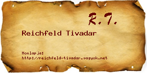 Reichfeld Tivadar névjegykártya
